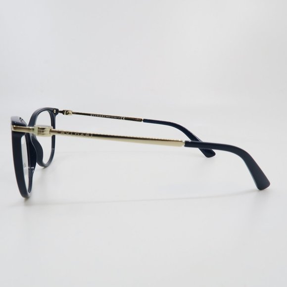 Bvlgari 4121 5388 53mm Navy Blue and Gold Metal, Cat Eye New Women's Glasses - Picture 6 of 7